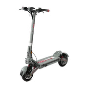 Električni romobil Eco Speed 10x V2 sive boje, pogled s prednje strane na bijeloj podlozi