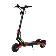 Električni romobil Eco Speed 9X crno-crvene boje, bočni pogled na cijeli model na bijeloj pozadini