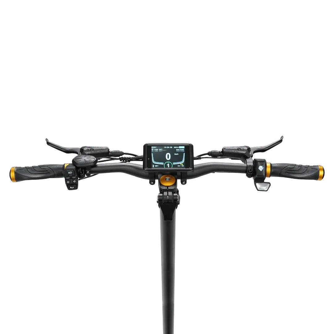 Upravljač električnog romobila Hiley Tiger King s digitalnim zaslonom i kontrolama, pogled sprijeda