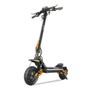 Električni romobil Hiley Tiger King RS crno-narančaste boje, pogled sprijeda na bijeloj pozadini