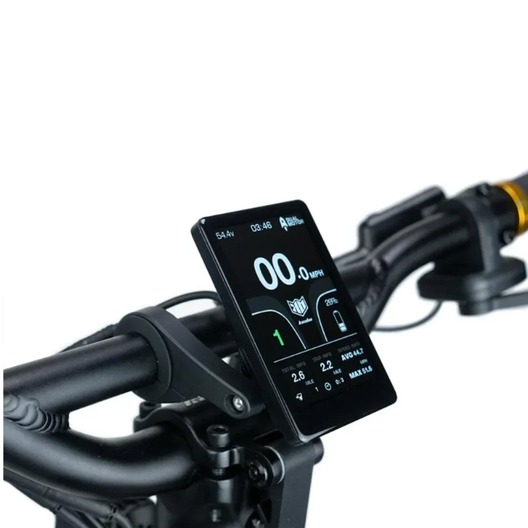 LCD zaslon električnog romobila Kaabo Mantis King GT na upravljaču, prikaz informacija o vožnji