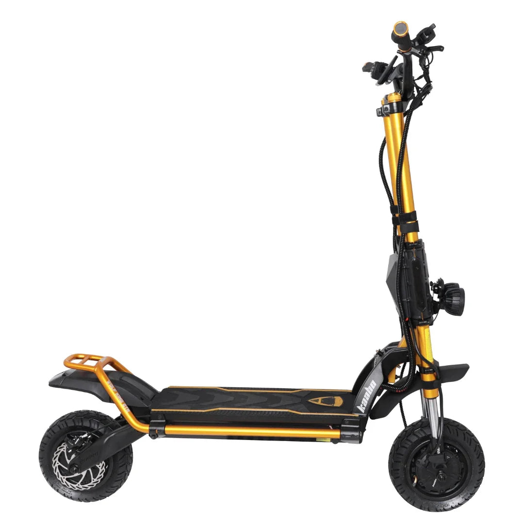 Električni romobil Kaabo Wolf King GTR Max zlatne boje bočni pogled na cijeli model