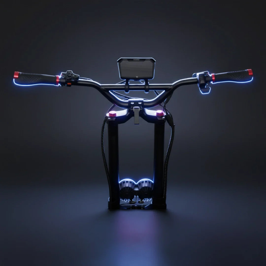Upravljač električnog romobila Kaabo Wolf Warrior 11 Max s LED osvjetljenjem i zaslonom prednji