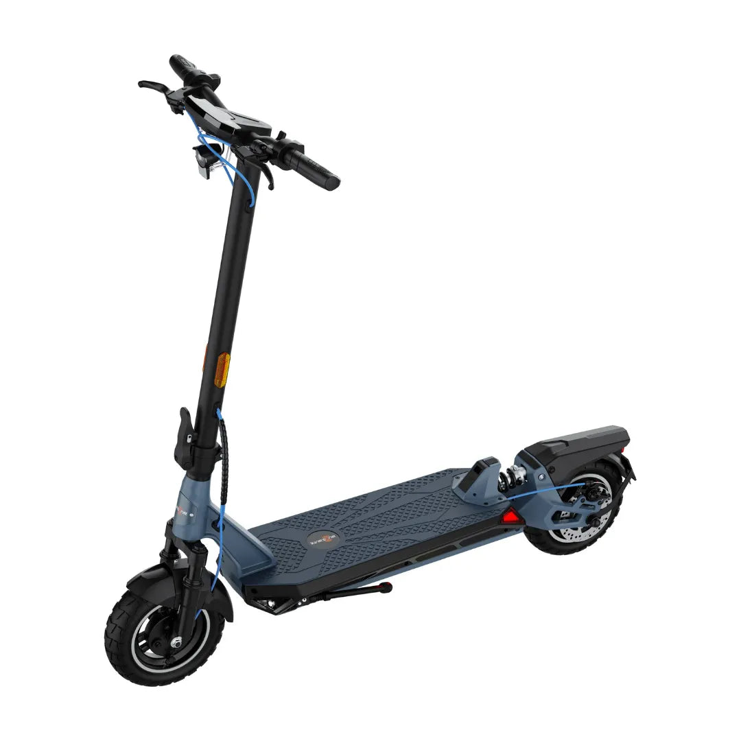 Električni romobil KingSong N12 Pro plave boje iz poluprofila na bijeloj pozadini