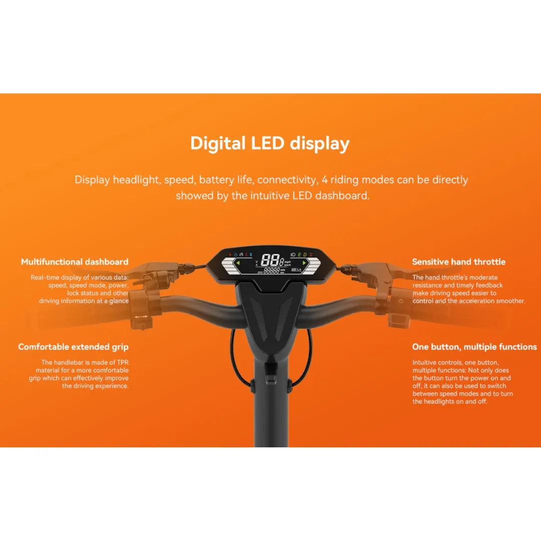 Digitalni LED zaslon i upravljač električnog romobila KingSong N14 s prikazom funkcija