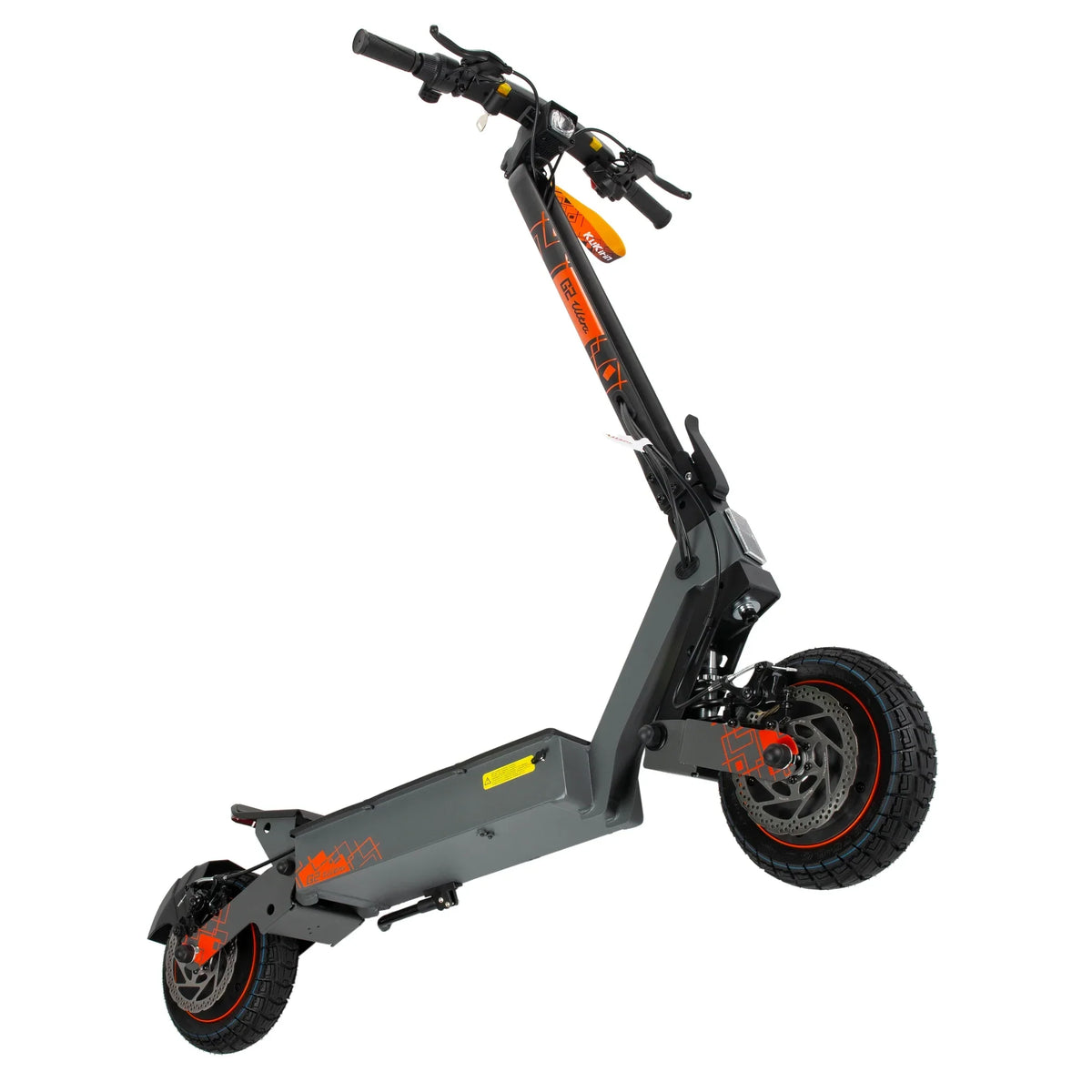 Električni romobil KuKirin G2 Ultra sive boje na bijeloj pozadini bočni pogled