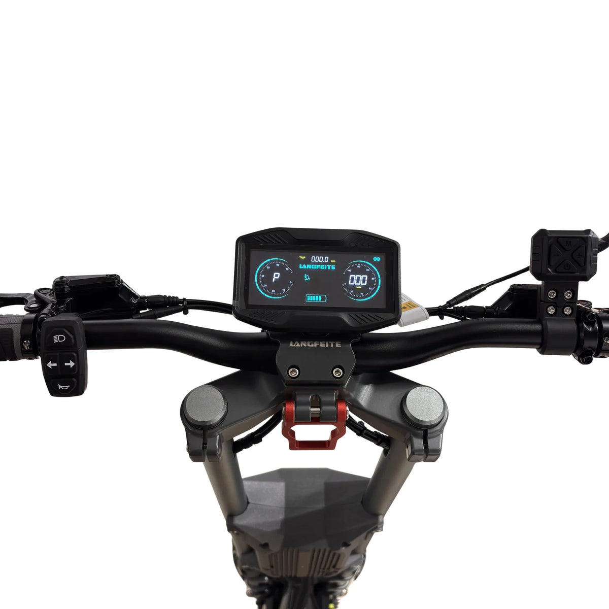 LCD zaslon i upravljač električnog romobila Langfeite H1, pogled s vozačeve strane