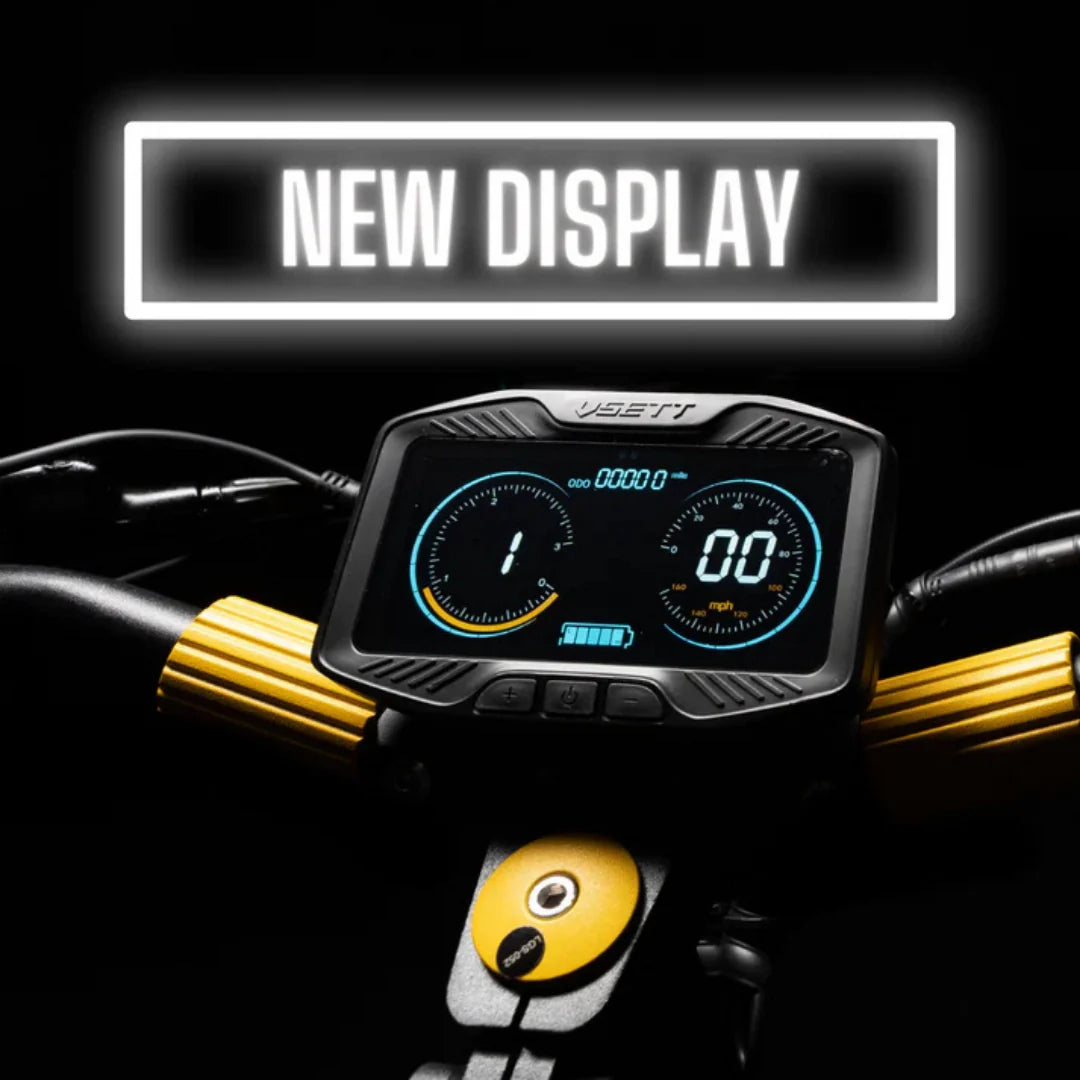 Novi digitalni LCD zaslon električnog romobila Vsett 10+ s prikazom brzine i baterije