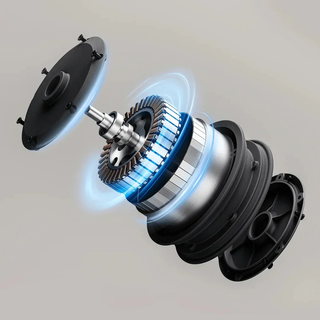 Rasklopljeni elektromotor električnog romobila Xiaomi 5 Max s detaljnim prikazom unutarnjih dijelova