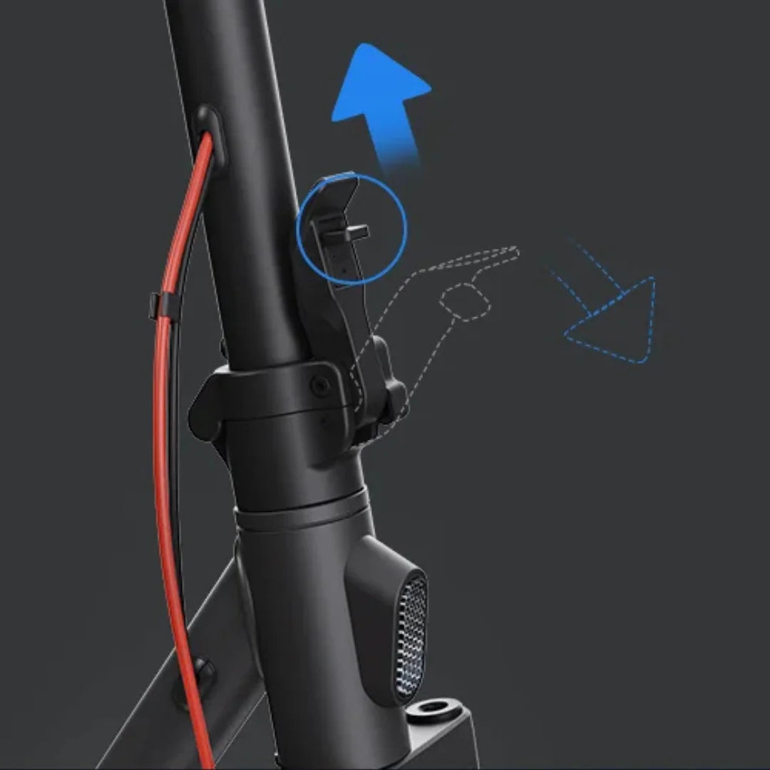 Mehanizam za sklapanje električnog romobila Xiaomi Elite prikazan s prikazom otvaranja poluge