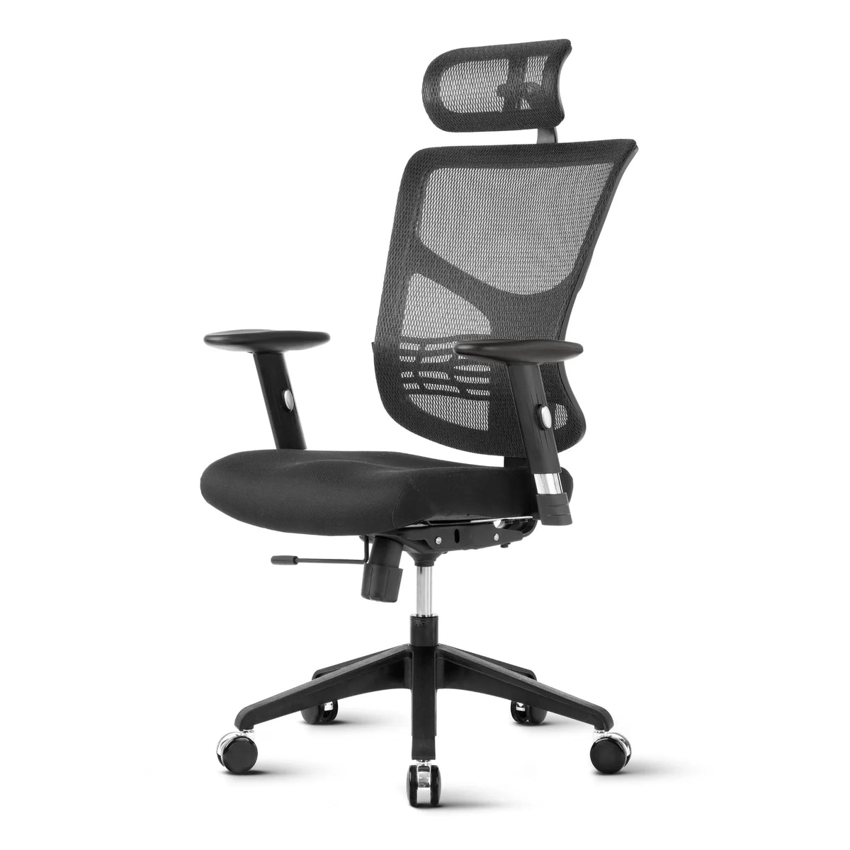 Proizvod je ergonomska uredska stolica, točnije model Essent. Stolica ima mrežasti naslon za prozračnost, podesive naslone za ruke i udobno podstavljeno sjedalo. Dizajnirana je za optimalnu potporu i udobnost tijekom dugih sati sjedenja.