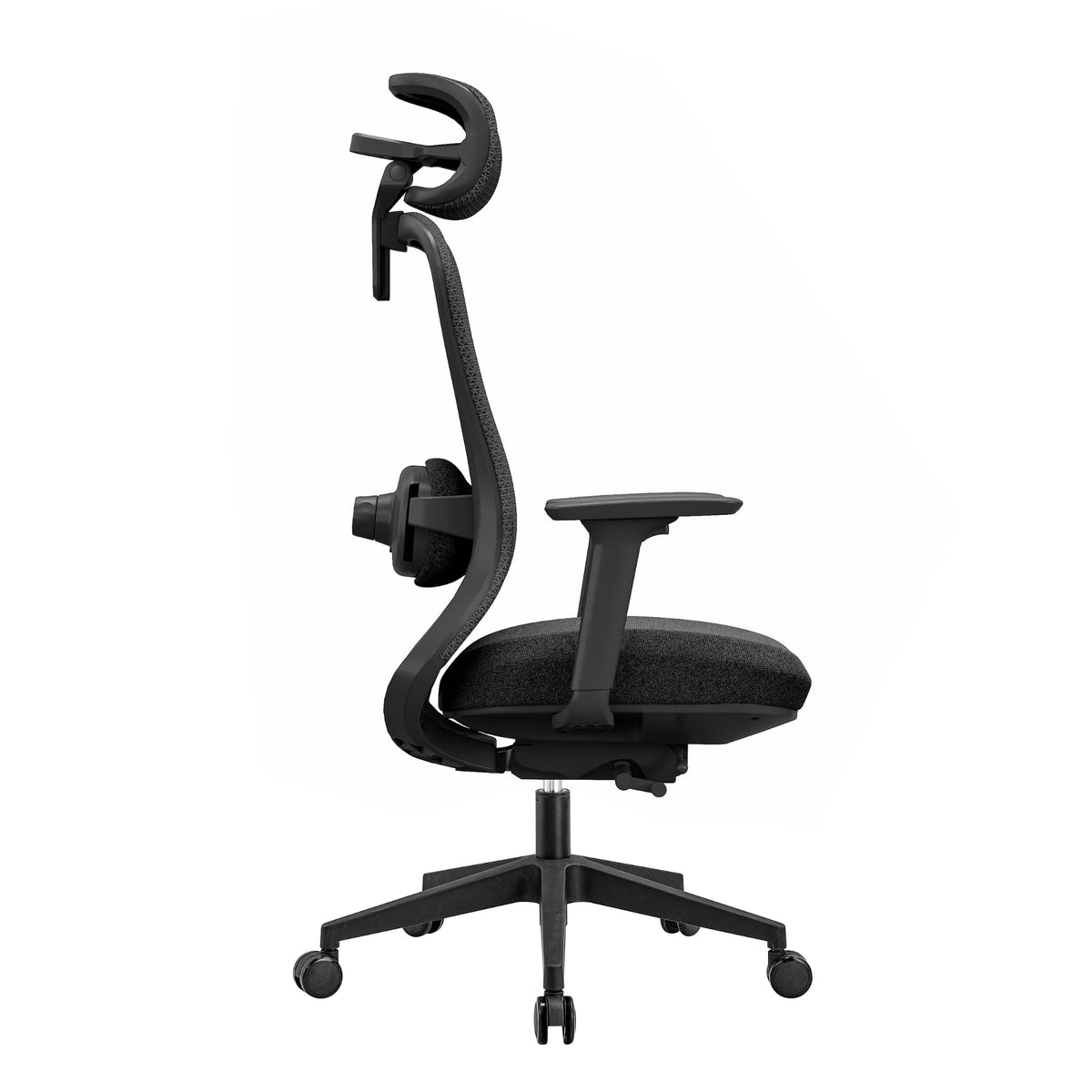 Proizvod je ergonomska uredska stolica dizajnirana za udobnost i potporu tijekom dugih sati sjedenja. Odlikuje se elegantnim, modernim dizajnom s podesivim naslonima za ruke i funkcijom masaže za dodatno opuštanje. Stolica je prvenstveno crna, s mrežastim naslonom i podstavljenim sjedalom za bolju prozračnost i udobnost.