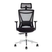 Proizvod je ergonomska uredska stolica, točnije model Taurus. Stolica se odlikuje elegantnim dizajnom s mrežastim naslonom za prozračnost, podstavljenim sjedalom za udobnost i podesivim naslonima za ruke. Također uključuje naslon za glavu i kromiranu bazu s kotačićima za mobilnost.