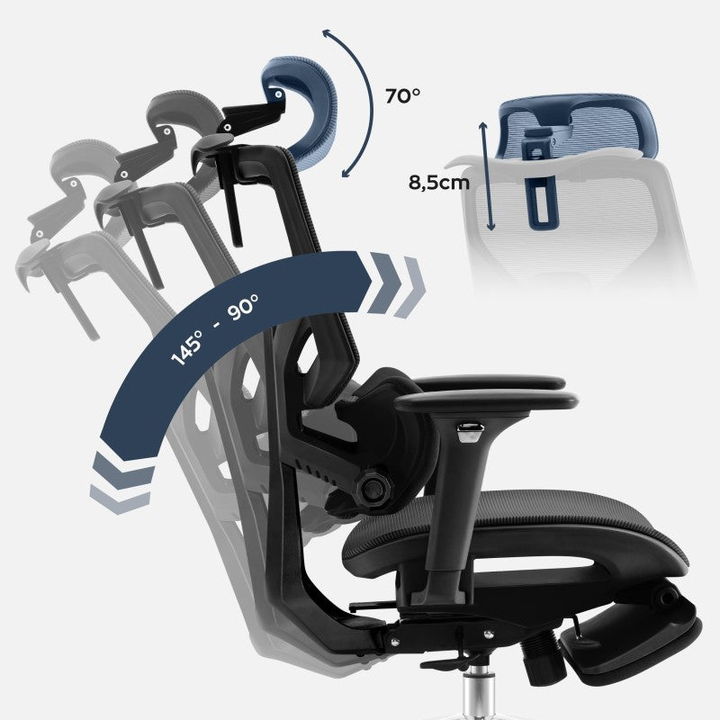 Mark Adler Expert 8.7 Black mrežasta ergonomska stolica - slika 3