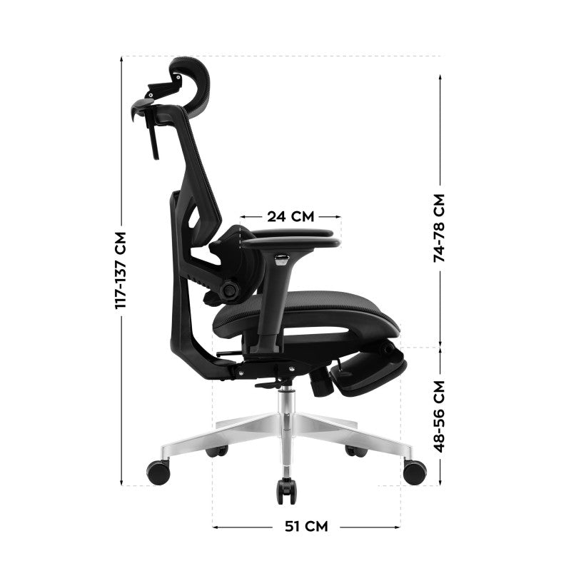Mark Adler Expert 8.7 Black mrežasta ergonomska stolica - slika 14