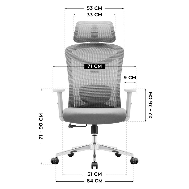 Mark Adler Ergonomska uredska stolica Manager 2.6 Grey - slika 4