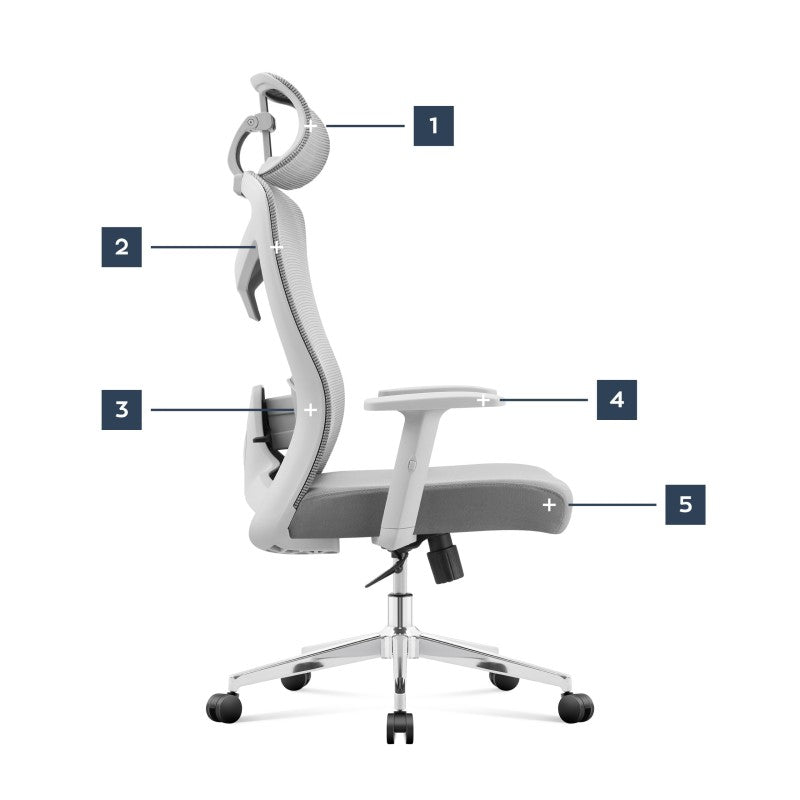 Mark Adler Ergonomska uredska stolica Manager 2.6 Grey - slika 10