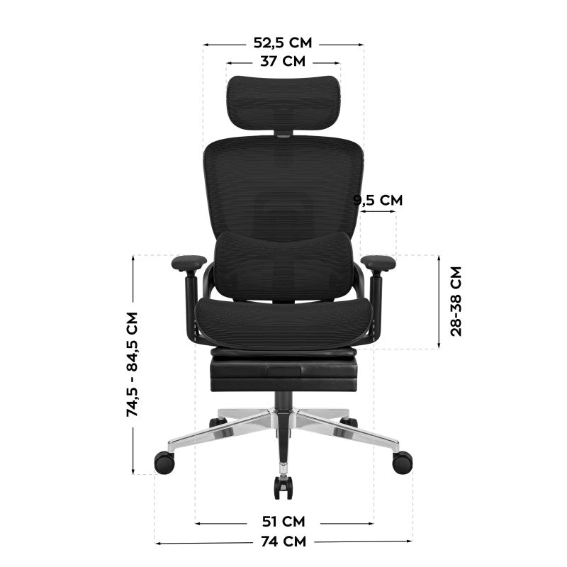 Mark Adler Ergonomska stolica s osloncem za noge Expert 9.3 Black - slika 9