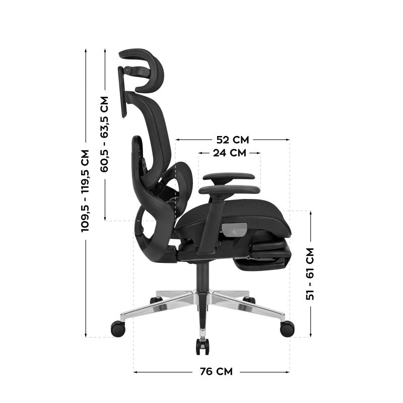 Mark Adler Ergonomska stolica s osloncem za noge Expert 9.3 Black - slika 10