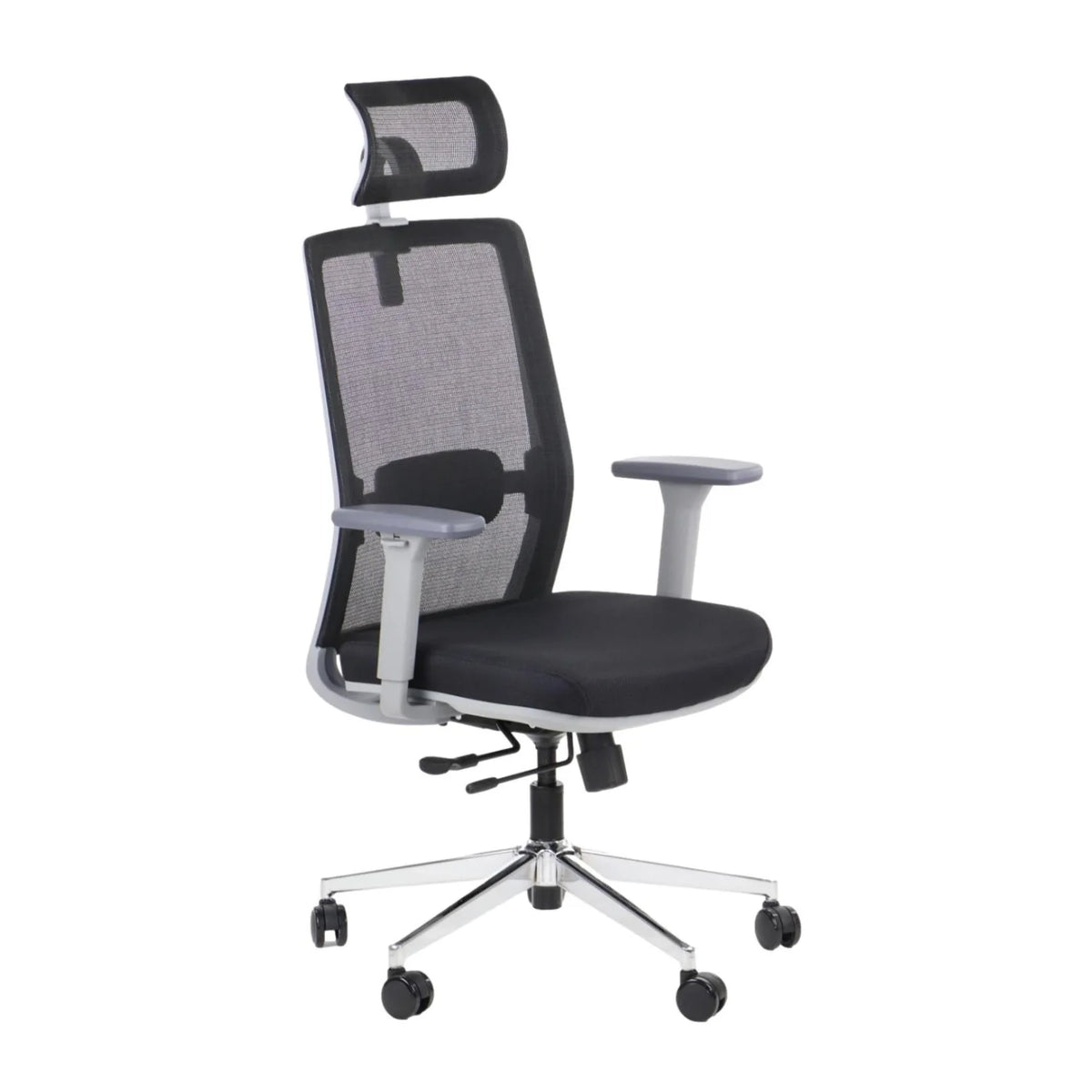 Proizvod je ergonomska uredska stolica, točnije model Cutler GF. Stolica ima mrežasti naslon za leđa za prozračnost, podstavljeno sjedalo, podesive naslone za ruke i kromiranu bazu s kotačićima za mobilnost. Dizajnirana je da pruži udobnost i potporu tijekom dugih sati sjedenja.