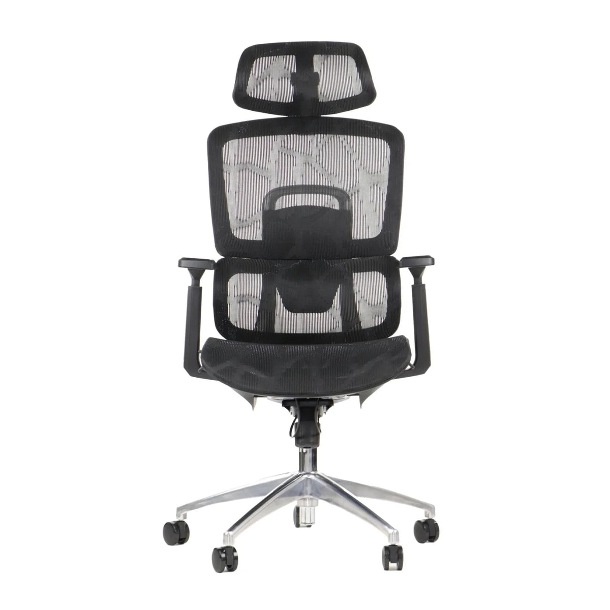Proizvod je ergonomska uredska stolica, točnije model Ergonew A1. Stolica se odlikuje elegantnim dizajnom s mrežastim naslonom za leđa i sjedalom za prozračnost, podesivim naslonima za ruke i naslonom za glavu koji pruža potporu. Postavljena je na kromiranu bazu s kotačićima za mobilnost.