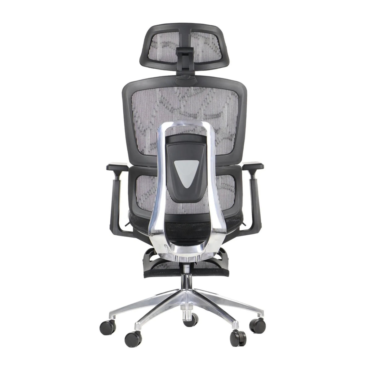 Proizvod je ergonomska uredska stolica, točnije model Ergonew A1F. Stolica ima elegantan dizajn s mrežastim naslonom za leđa i kromiranim postoljem, pružajući i udobnost i potporu. Uključuje podesive naslone za ruke i naslon za glavu, što je čini prikladnom za duge sate korištenja.