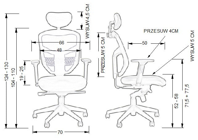 Ergonomska uredska stolica Stema HN-5038