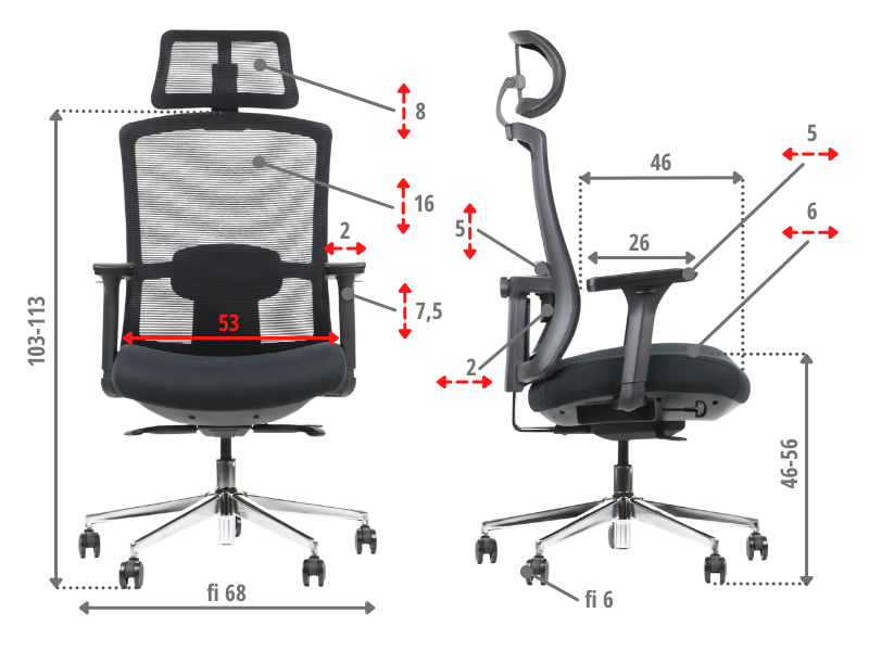 Ergonomska uredska stolica Stema MITTE