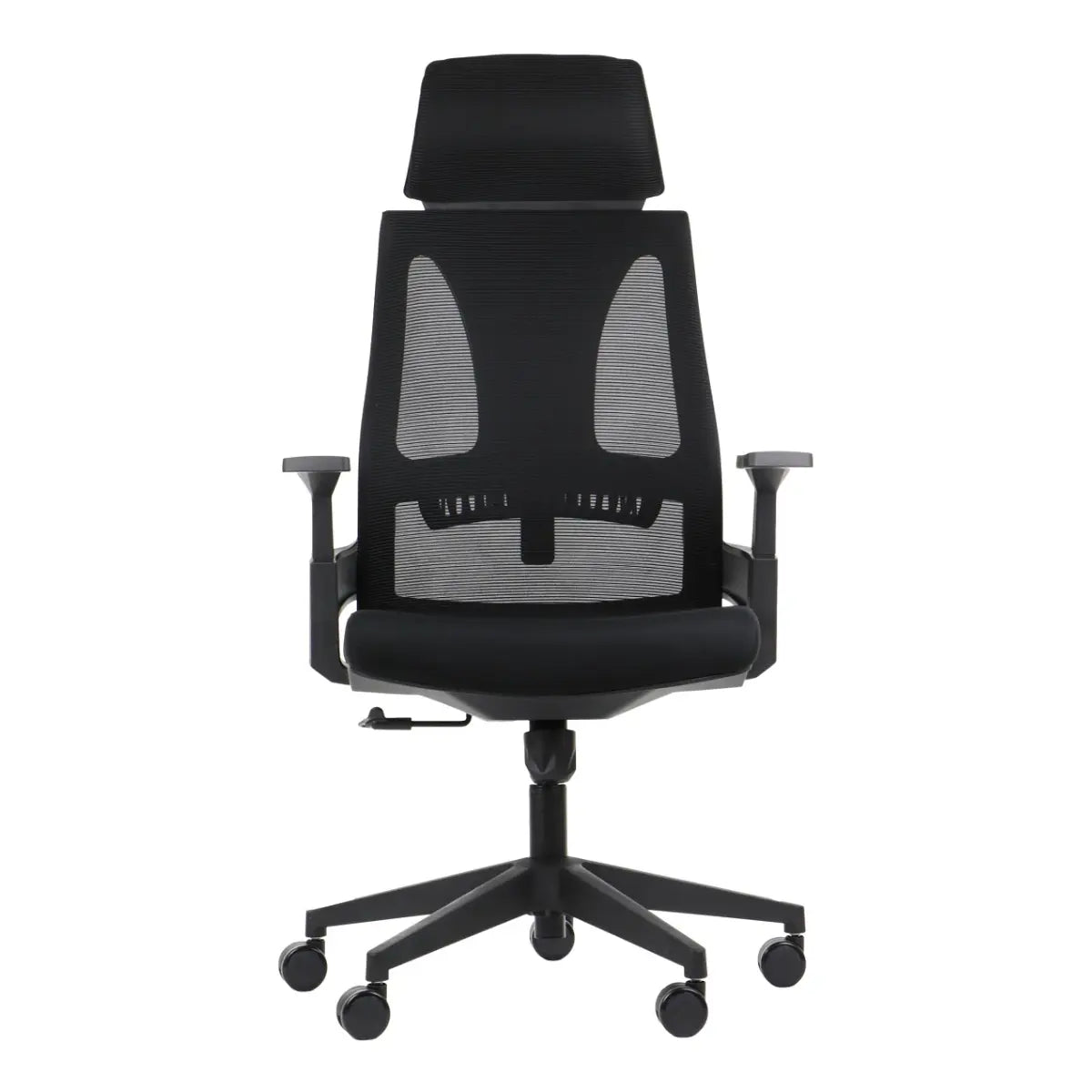 Proizvod je ergonomska uredska stolica, točnije model Olton H. Stolica ima elegantan crni dizajn s mrežastim naslonom za leđa za prozračnost, podesivim naslonima za ruke i potpornim naslonom za glavu, što je čini prikladnom za duge sate sjedenja. Baza je opremljena kotačićima za laku mobilnost.