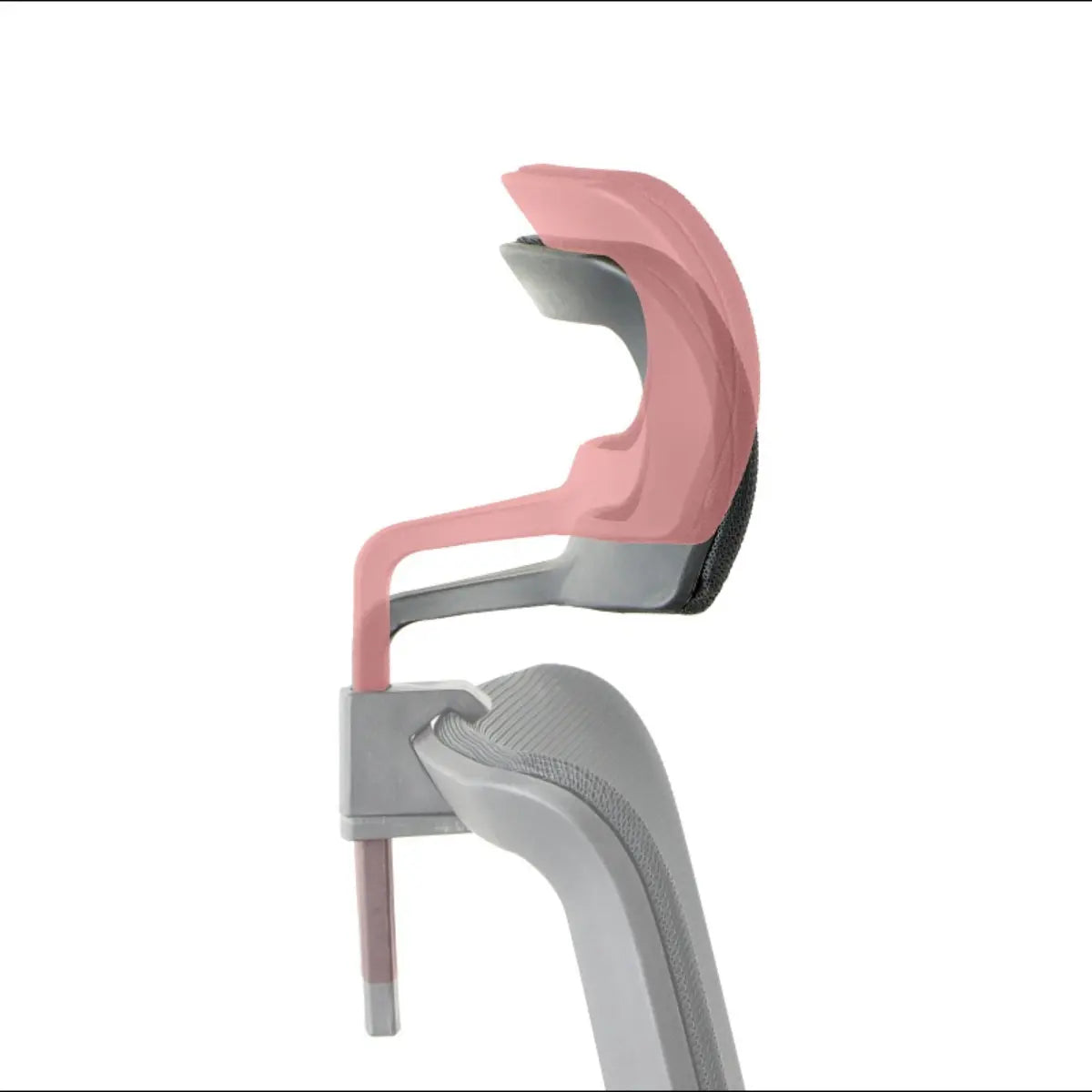 Slika prikazuje ergonomsku uredsku stolicu, točnije model Riverton s naslonom za glavu. Dizajn prikazuje elegantan, moderan naslon za glavu koji nudi potporu i udobnost, s kombinacijom materijala koji sugeriraju izdržljivost i stil. Cjelokupna struktura naglašava ergonomske značajke usmjerene na promicanje pravilnog držanja.