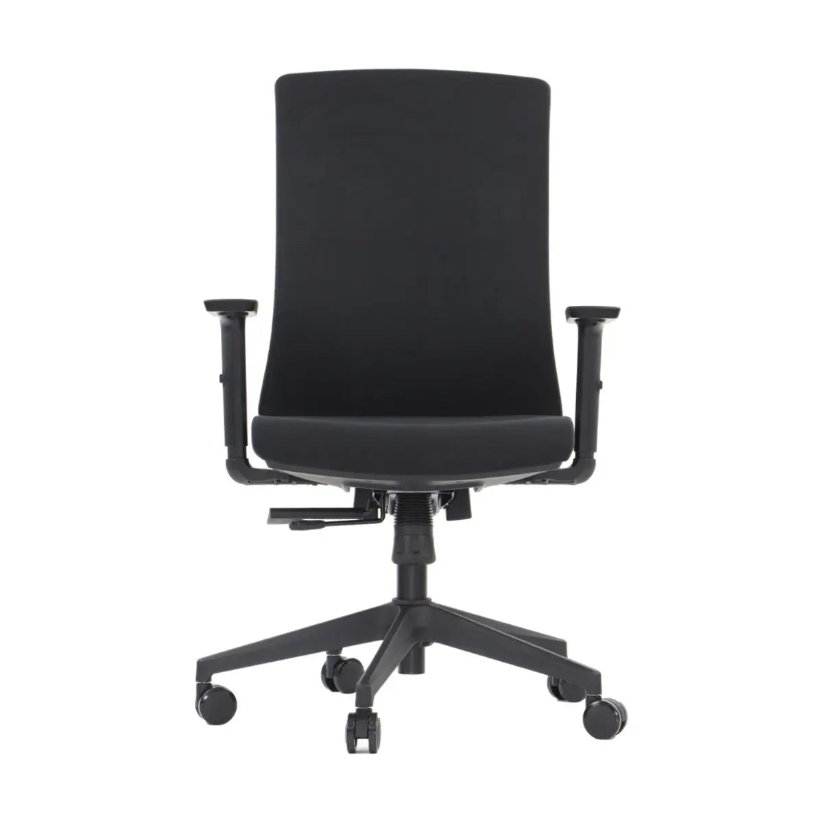 Proizvod je ergonomska uredska stolica, točnije model Tono. Stolica ima visoki, elegantni crni naslon za leđa, podesive naslone za ruke i bazu s pet krakova s kotačićima za mobilnost. Njezin dizajn naglašava udobnost i potporu za duga razdoblja sjedenja.
