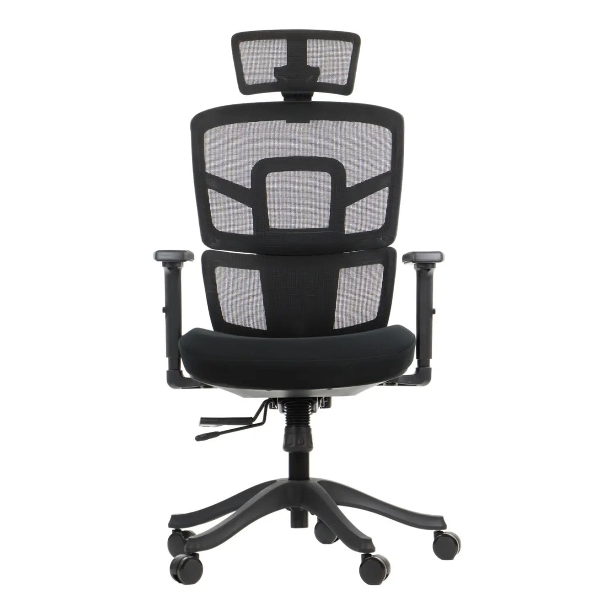 Proizvod je ergonomska uredska stolica, točnije model Trex. Slika prikazuje stolicu s mrežastim naslonom za leđa za prozračnost, podesivim naslonima za ruke i podstavljenim sjedalom, dizajniranu da pruži udobnost i potporu tijekom dugih razdoblja sjedenja. Cjelokupni dizajn je elegantan i moderan, prikladan za uredska okruženja.
