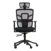 Proizvod je ergonomska uredska stolica, točnije model Trex. Slika prikazuje stolicu s mrežastim naslonom za leđa za prozračnost, podesivim naslonima za ruke i podstavljenim sjedalom, dizajniranu da pruži udobnost i potporu tijekom dugih razdoblja sjedenja. Cjelokupni dizajn je elegantan i moderan, prikladan za uredska okruženja.