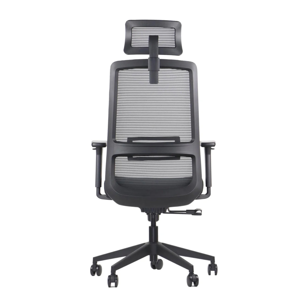 Proizvod je ergonomska uredska stolica, točnije model Wister. Slika prikazuje elegantnu, modernu stolicu s mrežastim naslonom za leđa i naslonom za glavu, dizajniranu za udobnost i potporu tijekom dugih sati korištenja. Ima podesive naslone za ruke i čvrstu bazu s kotačićima za mobilnost.