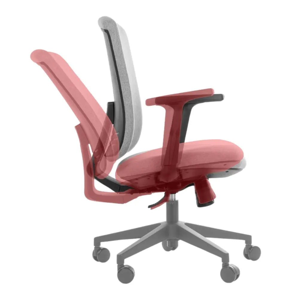 Proizvod je ergonomska uredska stolica, točnije model "ZN-605". Slika prikazuje bočni pogled na stolicu, ističući njezine podesive značajke, uključujući naslon za leđa i naslone za ruke. Dizajn naglašava udobnost i potporu, čineći je prikladnom za duge sate korištenja.