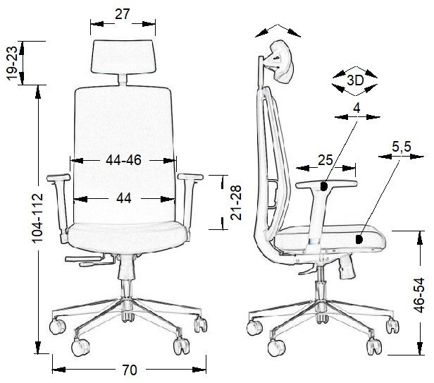 Ergonomska uredska stolica Stema ZN-807