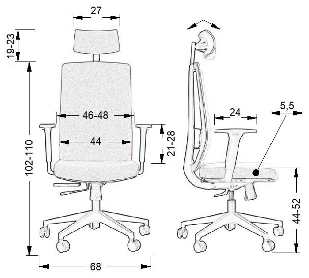 Ergonomska uredska stolica Stema ZN-807