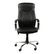 Proizvod je ergonomska uredska stolica, model ZN-9152. Odlikuje se elegantnim crnim dizajnom s podstavljenim sjedalom i naslonom za leđa, kromiranim detaljima na naslonima za ruke i bazom u pet točaka s kotačićima za mobilnost.