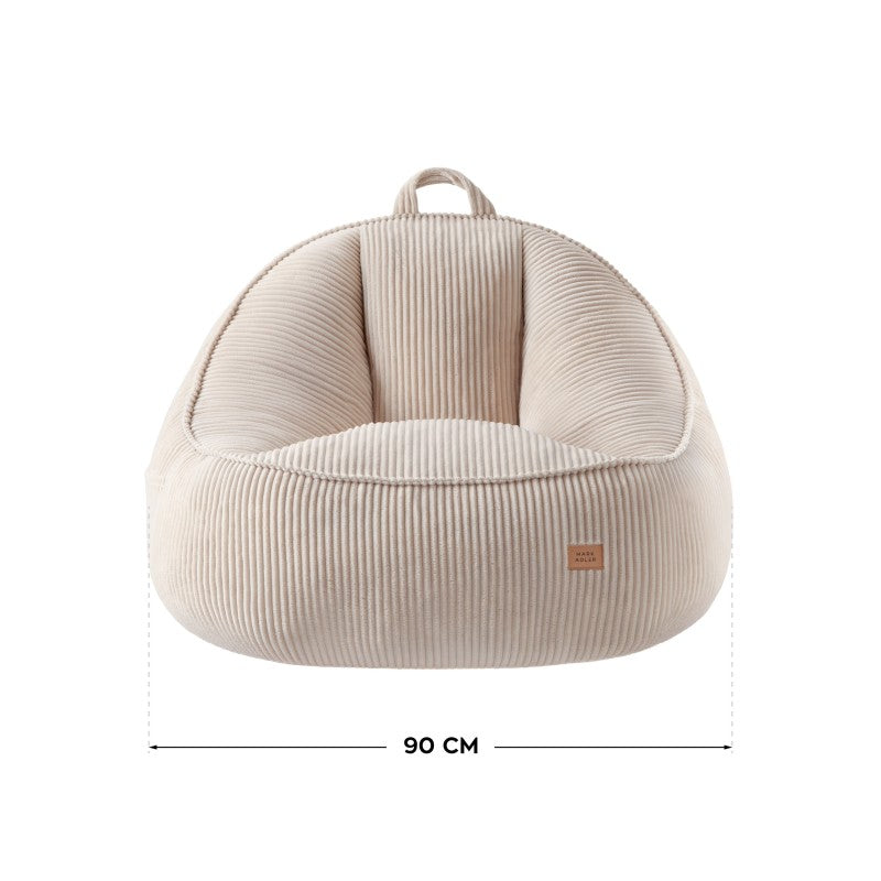 Mark Adler Samtasta fotelja vreća s naslonom Comfy 4.0 Beige - slika 8