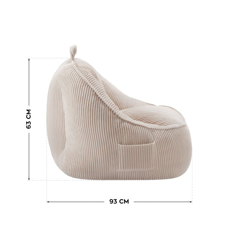 Mark Adler samtasta vreća za sjedenje s naslonom Comfy 4.0 Beige - slika 9