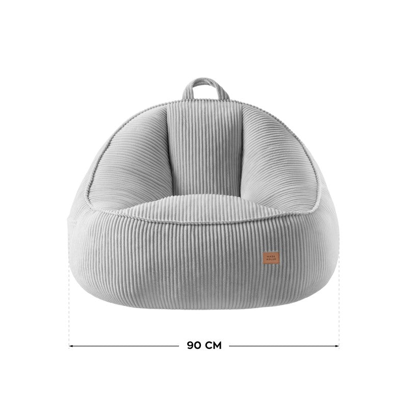 Mark Adler samtasta vreća za sjedenje s naslonom Comfy 4.0 Grey - slika 2