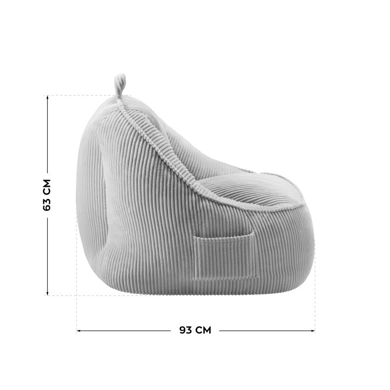 Mark Adler samtasta vreća za sjedenje s naslonom Comfy 4.0 Grey - slika 3
