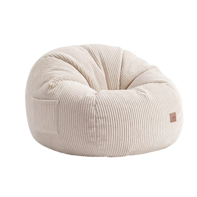 Mark Adler baršunasta vreća fotelja s osloncem za noge Comfy 3.0 Beige - slika 2