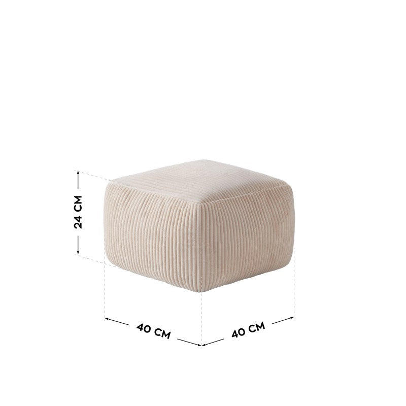 Mark Adler baršunasta vreća fotelja s osloncem za noge Comfy 3.0 Beige - slika 6