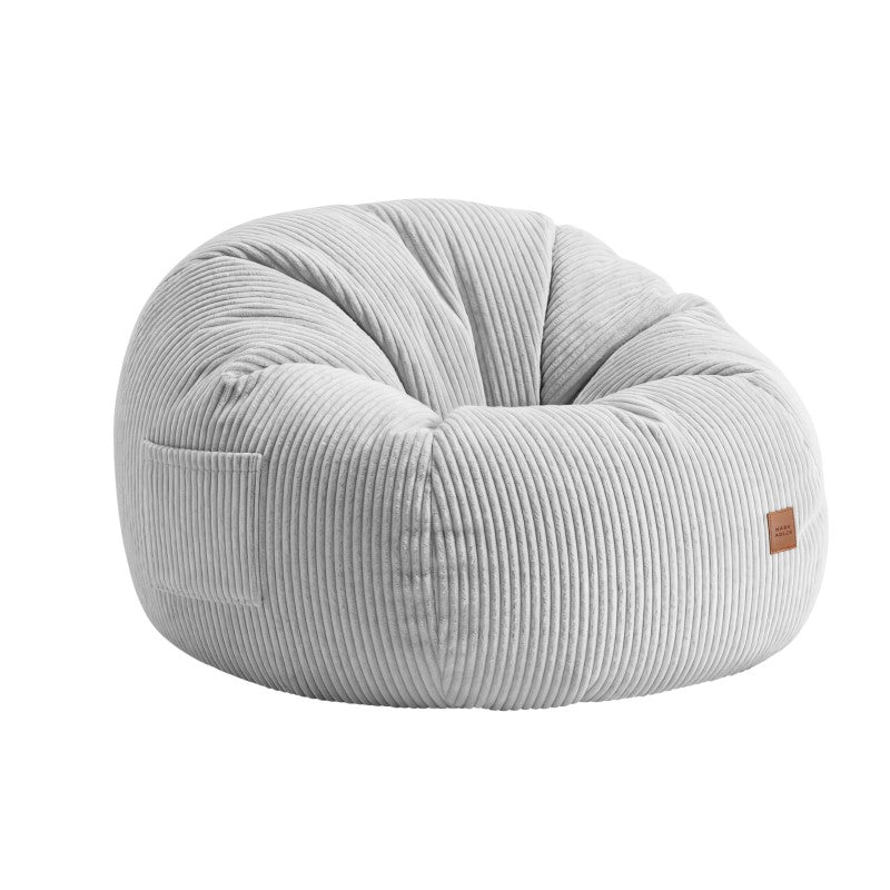 Mark Adler baršunasta vreća fotelja s osloncem za noge Comfy 3.0 Grey - slika 3