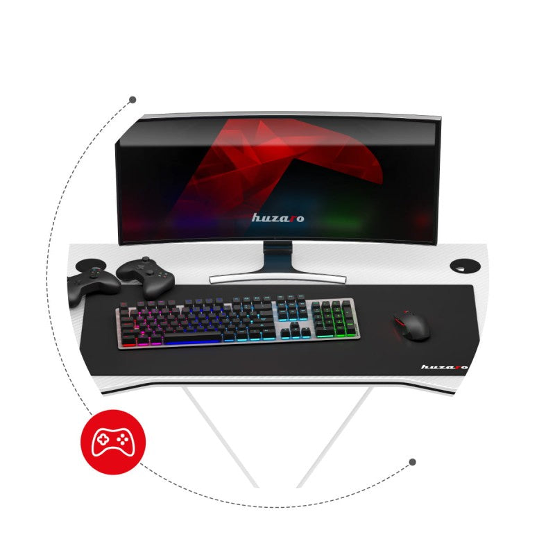 Huzaro Hero 1.4 White 100 cm gaming stol - slika 3