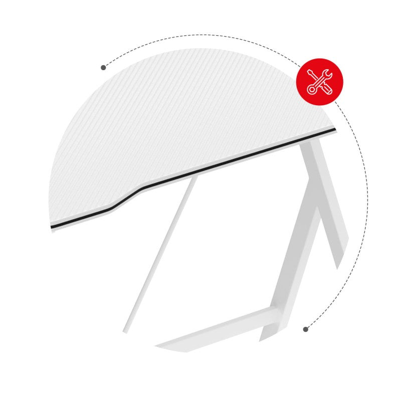 Huzaro Hero 1.4 White 100 cm gaming stol - slika 4