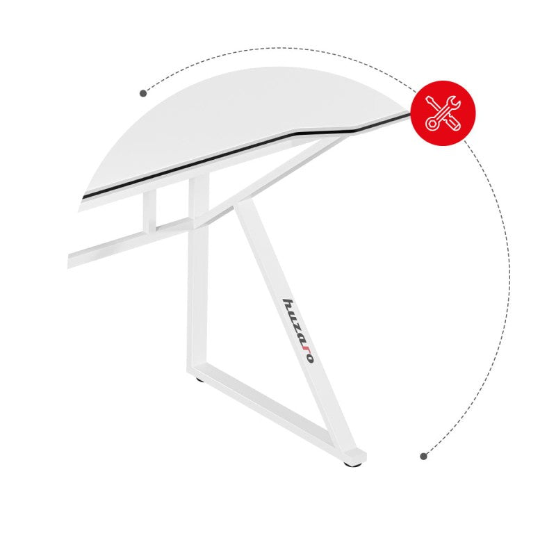 Huzaro Hero 1.6 White 120 cm gaming stol - slika 9