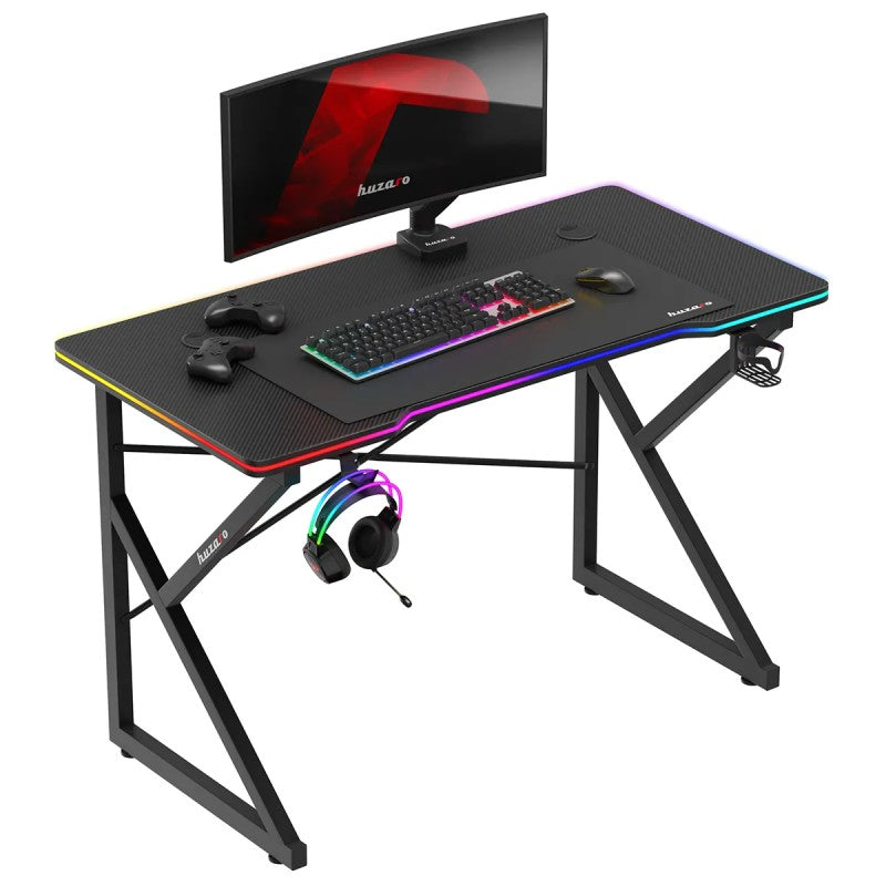 Huzaro Hero 1.7 RGB Black 120 cm gaming stol - slika 1