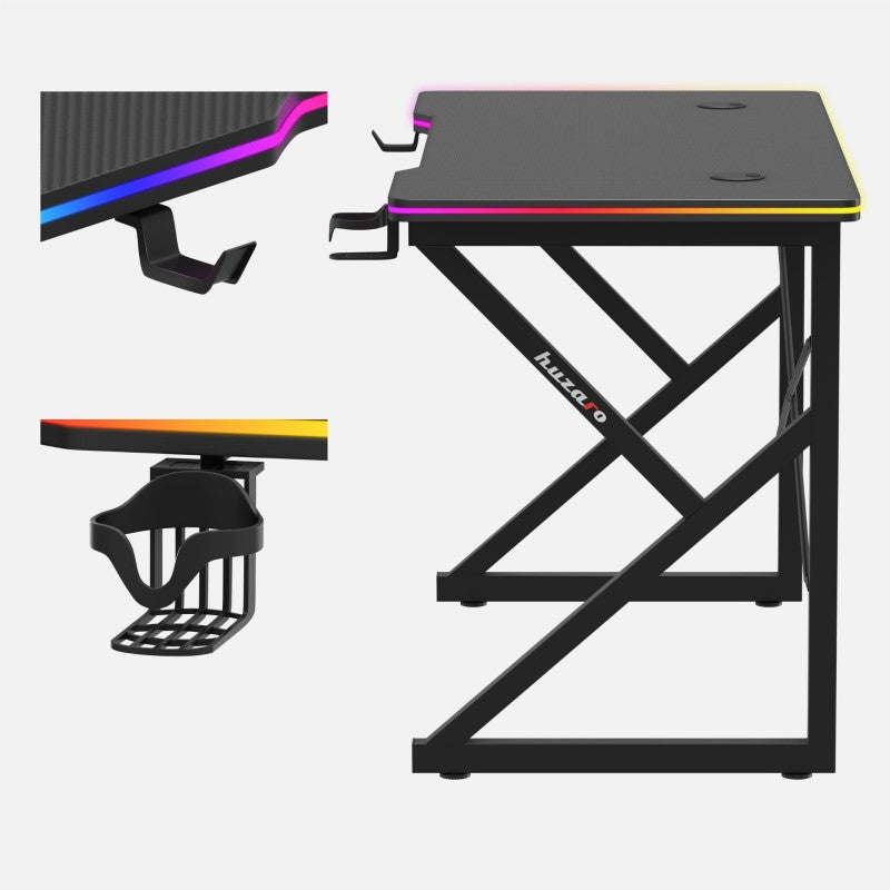 Huzaro Hero 1.7 RGB Black 120 cm gaming stol - slika 4